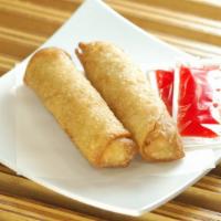Egg Roll · Two (2) pieces of pork and vegetable egg rolls.