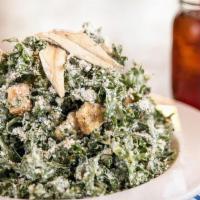 Kale Caesar.. · Boquerones, butter croutons, parmesan, creamy dressing