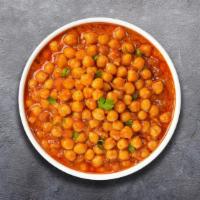 Chana All Masala · Garbanzo beans with ginger in a Specially spiced sauce. Served with rice
