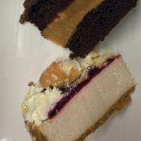 Cake Flight -6 Slices · Choice of 3  slices of eight  different choices. 1. Carrot 2. Chocolate Cake 3. Coconut Pass...