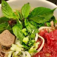 Beef Pho · brisket, meatball, steak (steak will be delivered raw, please cook in hot pho broth)
Sub Zuc...