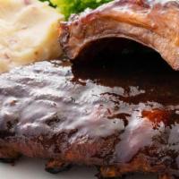 Bbq St. Louis Ribs · Half rack, beer braised and smoked.