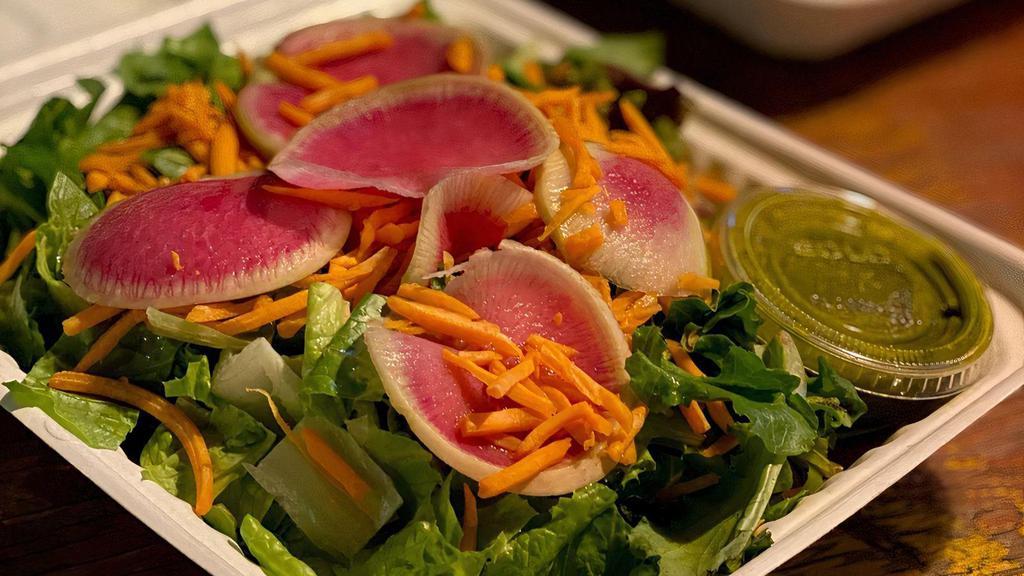 House Salad - Delivery · Romaine, arugula, radishes, heirloom carrots, choice of dressing