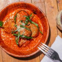 Meatballs - Delivery · House made beef meatballs (GF), house made tomato sauce, Romano cheese.