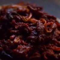 Spicy Bbq Pork (돼지불고기) · Marinated pork in a spicy sauce. It is cooked with onions and green onions. Comes with rice ...