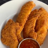 Chicken Tenders · Served with french fries and your choice of sauce.