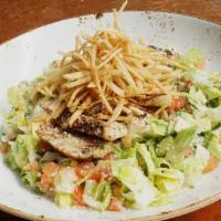 Avocado Caesar Salad · Romaine lettuce, pico de gallo, cotija cheese, avocado, tortilla strips, caesar dressing