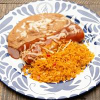 Kids Enchilada · For all our amigos 12 and under. Comes with one side