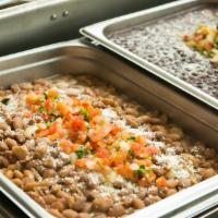 Beans Platter · Portion for 8-10 guest. Vegan black beans, pinto or refried beans