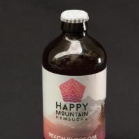 Kombucha - Peach Blossom · 12oz Happy Mountain Kombucha - Bottle