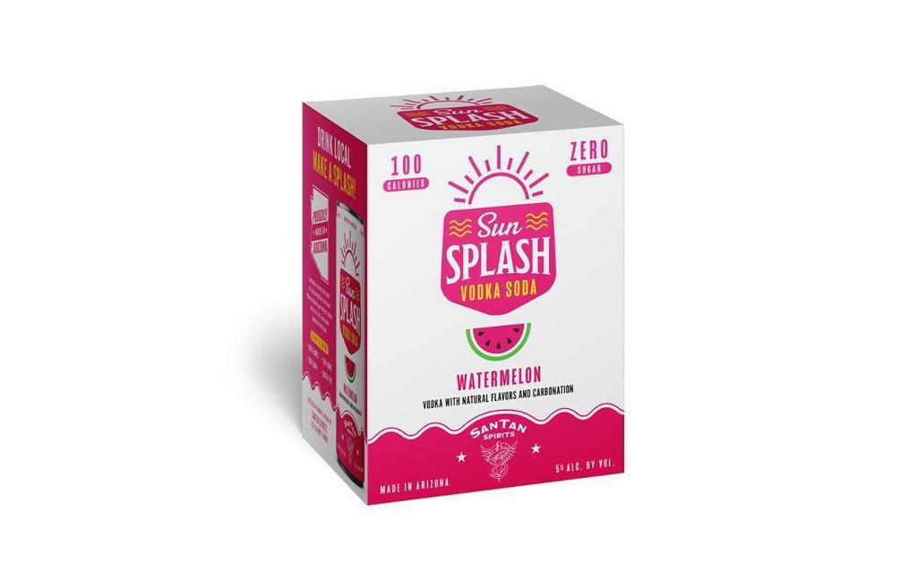 4Pk Sunsplash Watermelon Vodka Soda · SunSplash not only tastes great, it’s distilled right here in Arizona. Make a splash at your next get together with an ice cold, locally made SunSplash Vodka Soda.
