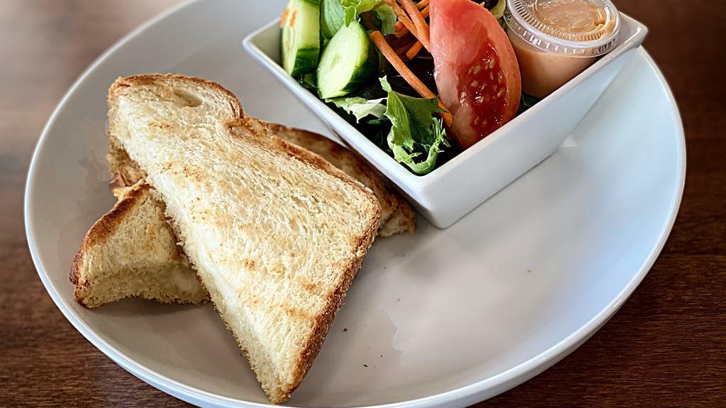 Grilled Cheese · Choice of provolone or cheddar cheese, white sandwich bread or rustic bread.