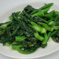 Chinese Broccoli · Tender Chinese broccoli with your choice of oyster or garlic sauce.