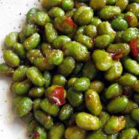 Edamame · Fresh soybeans with house blended sea salt.