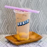Royal Milk Tea · Our house milk tea one of our most popular drinks. Made with a golden black tea, non dairy c...