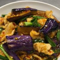 Chicken With Eggplant And Garlic Sauce 鱼香茄子鸡 · 