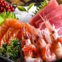 Sashimi Platter · 15 pc of different kinds of fish.