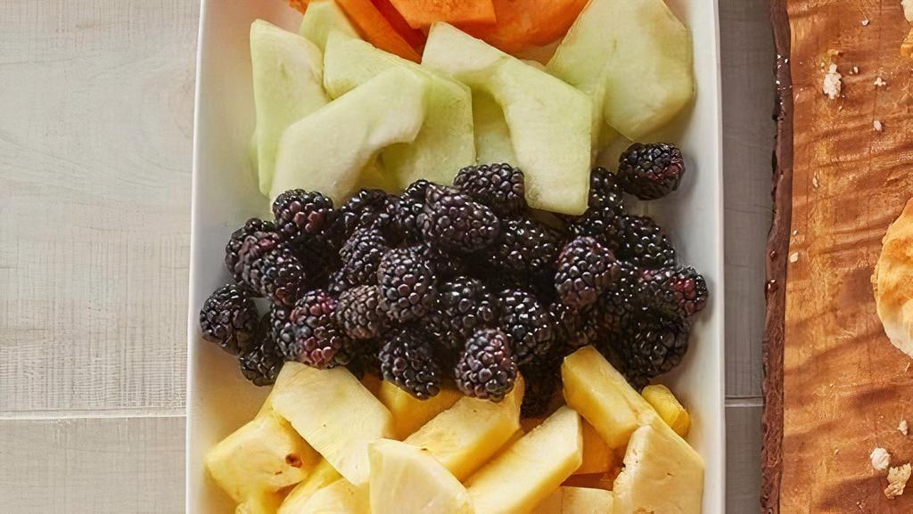 Fresh Seasonal Fruit Platter · An assortment of fresh seasonal fruit. (45 - 60 cal/serving) Serves 10.