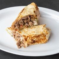 Junior Burrito · Meat, cheese, beans, advocado, sour cream, pico de gallo