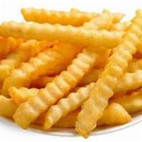 Plain Fries · Crinkle cut fries deep fried golden brown