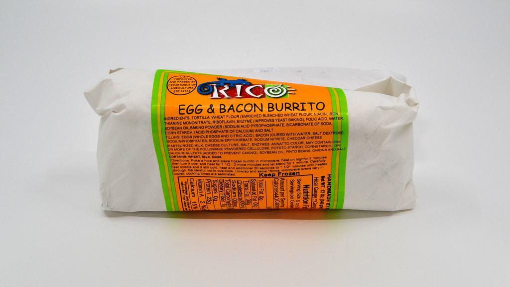 Rico Burrito Egg Bacon 12Oz · 