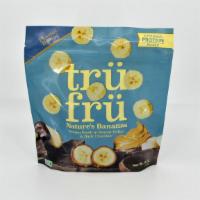 Tru Fru Frozen Bananas And Peanut Butter In Dark Chocolate 8Oz · Frozen fresh bananas immersed in peanut butter and dark chocolate