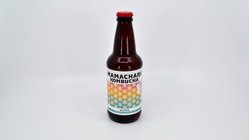 Mamachari Kombucha Aloha 12Oz · Our most popular Mamachari flavor. Tropical fruit flavors and a hint of hibiscus. If you've never tried kombucha, this is a great place to start.