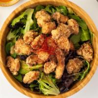 Chicken Salad · Mixed salad, popcorn chicken.