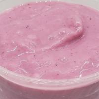 Pitaya Berry · Pitaya, Banana, Strawberries, Coconut Milk, Ice & your choice of Turbinado, Honey or Agave