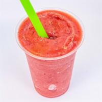 #5. Red Cherries, Strawberries, Blueberries, Orange Juice, Red Bull, Ice And Your Choice Of Turbinado, Honey Or Agave · 