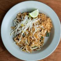 Pad Thai · rice noodles, chinese chives, bean sprouts, egg and peanuts GF