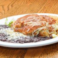 Chile Relleno Plate · Anaheim chili stuffed with Jack cheese, tomatoes, onions, and spices. Grilled in a fluffy eg...