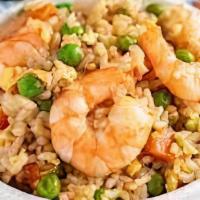 Shrimp Fried Rice · Rice, egg, and vegetables wok-seared in a soy-based sauce.