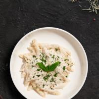 Papa Alfredo'S Pasta  · (Vegetarian) Fresh Cavatappi pasta cooked in a alfredo sauce and topped with black pepper, p...