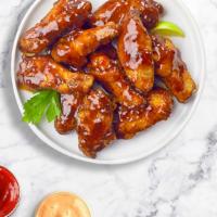 Grab My Bbq Wing  · Fresh chicken wings breaded, fried until golden brown, and tossed in barbecue sauce. Served ...