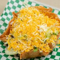 California Taco Salad · Chicken or beef, served in taco bowl, with guacamole, sour cream, beans, lettuce, Mexican sa...