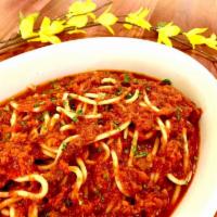 (T) Family Meal Spaghetti Marinara For Four · VEGAN. Our signature marinara sauce, with fresh, house-made spaghetti