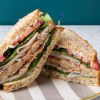 Whole Grain Club · Double decker with turkey, bacon, lettuce and mayo.