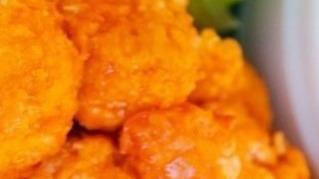 Medium Buffalo Cauliflower Bites · Served with celery or carrots, and blue cheese or ranch.