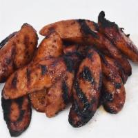 1/2 Lb. Hot Links · Sliced and grilled smoked sausage