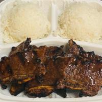 T-5. Beef Short Ribs · Comes with steamed rice and salad.