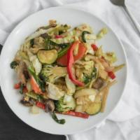 Ch-13. Stir Fried Vegetable · Comes with steamed rice.