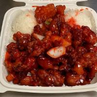 Ch-5. Sweet & Sour Chicken · Comes with steamed rice.