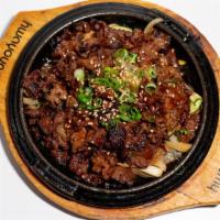 Bulgogi Grill · Korean style sweet soy sauce marinated short rib, and side rice