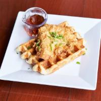 Half Order Chicken & Waffle · Buttermilk fried chicken breast on Portland style waffles with the choice of our house made ...