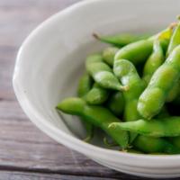 Edamame · Delicious edamame, lightly boiled and perfectly salted.