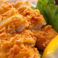 Chicken Katsu · Delicious chicken fillet breaded with flour, egg, and Japanese panko breadcrumbs, then deep-...