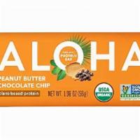 Aloha Protein Bar - Peanut Butter Chocolate Chip · Organic plant based protein bar.  Peanut butter chocolate chip. Vegan, low sugar, gluten fre...