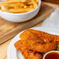 5 Chicken Tenders Combo · 5 hand breaded chicken tenders served original or Nashville hot with your choice of side, dr...