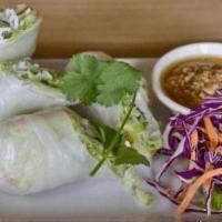 Salad Rolls  · (Fresh Rolls) A mix of fresh vegetables, rice noodles, basil, cilantro,. and tofu wrapped in...
